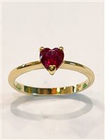 Anello Donna in Oro giallo Rubino sintetico Vidali Gioielli ANOR-84-34